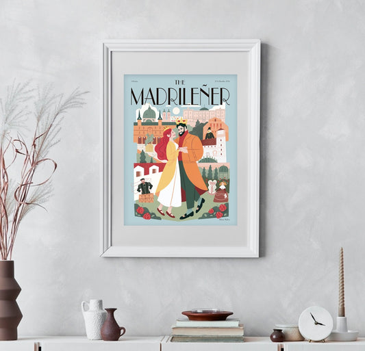 Poster Austriamor de Madrid sobre pared gris