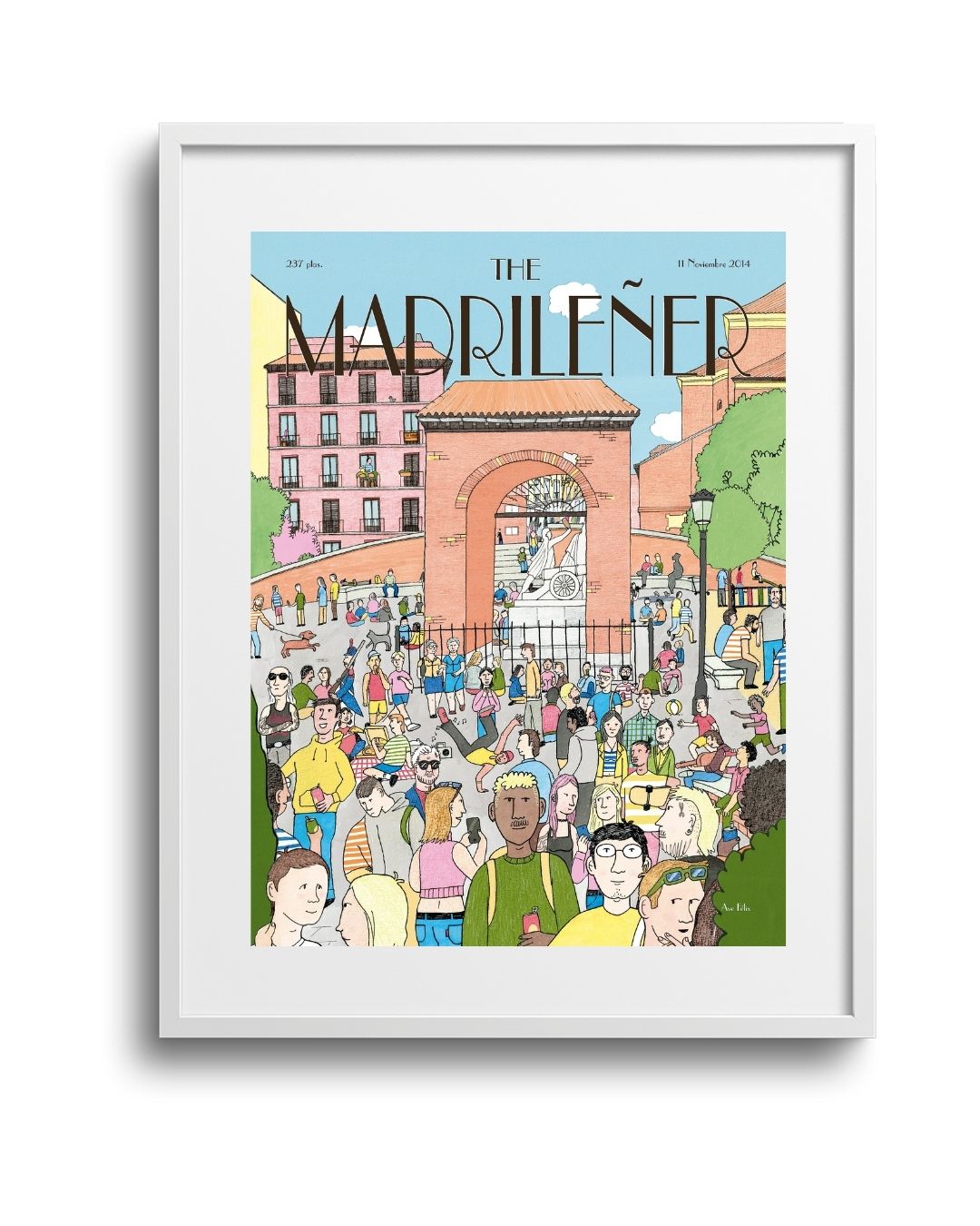 Where's Ave Felix lámina The Madrileñer Poster Madrid Marco blanco