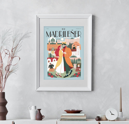 Poster Austriamor de Madrid sobre pared gris