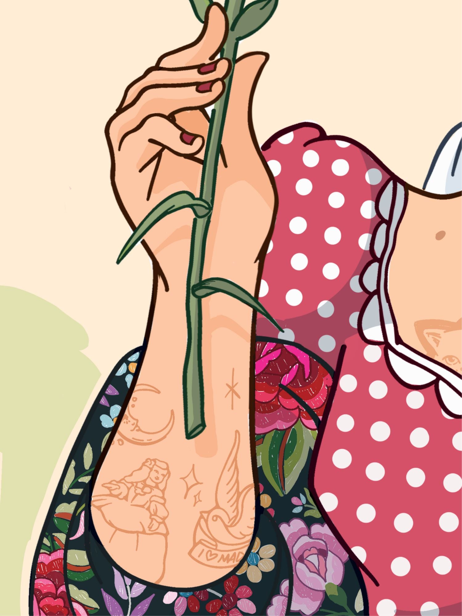 Lamina Chulapa_detalle 3 tatuaje menina y amo madrid