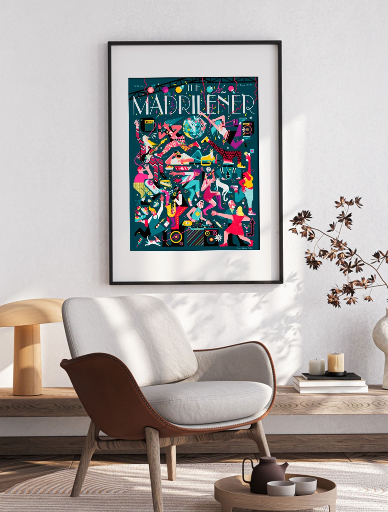 Lamina Nocturniciudad_Marco negro mock up