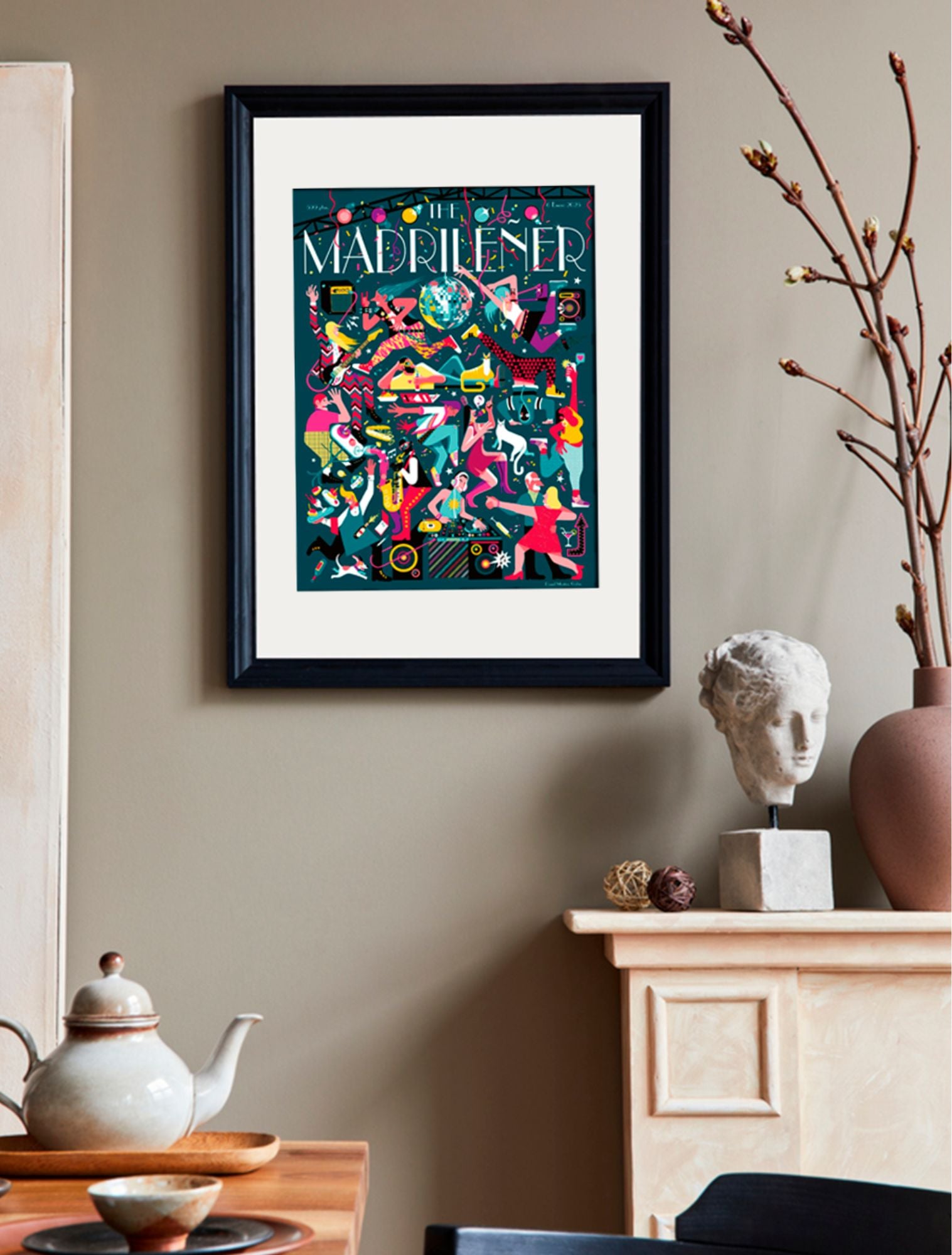 Lamina Nocturniciudad_Marco negro 3 mock up