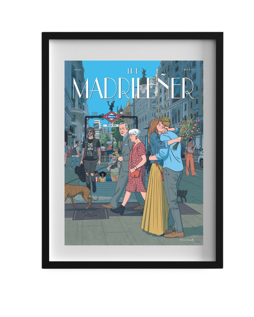 Marco Negro Lamina Punto de Encuentro (Metro Gran Vía)